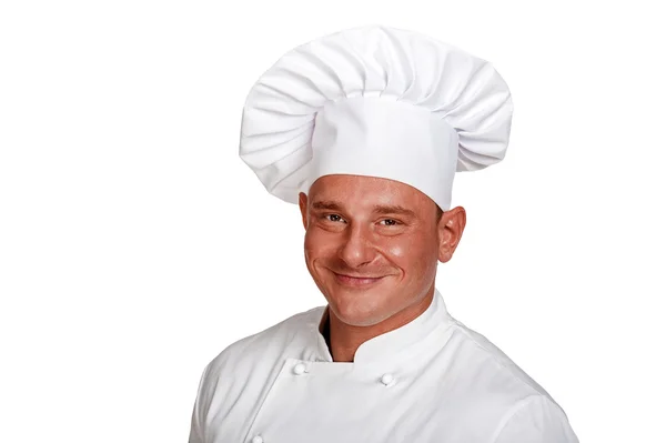 Koch Mann isoliert über weißem Hintergrund. — Stockfoto