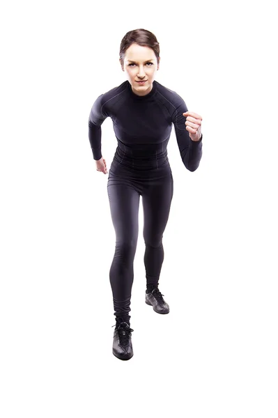 Löpare kvinna isolerade. Running passar fitness sport modell jogging s — Stockfoto