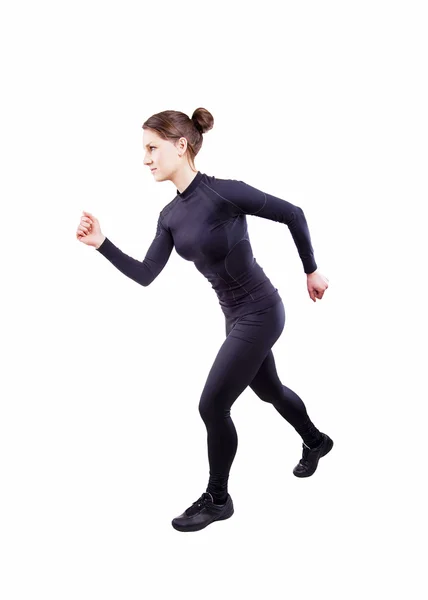 Löpare kvinna isolerade. Running passar fitness sport modell jogging s — Stockfoto