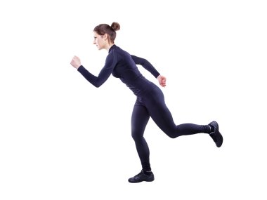 İzole runner kadın. Fitness spor modeli s koşu koşu uygun