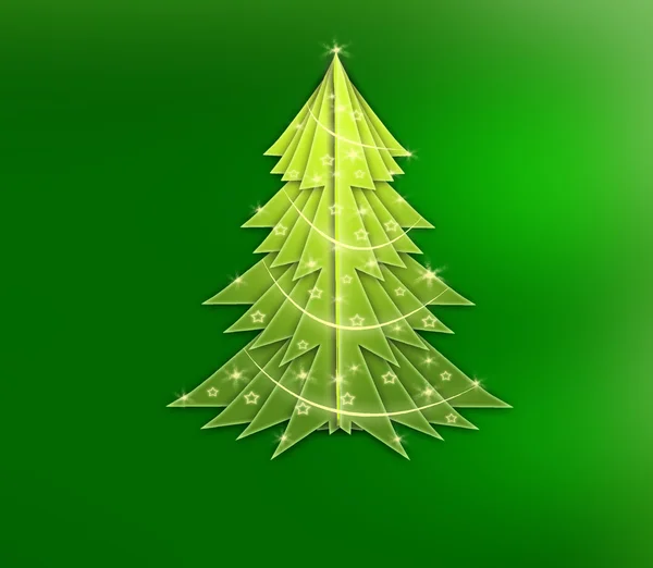 Abstract green Christmas tree — Stock Photo, Image