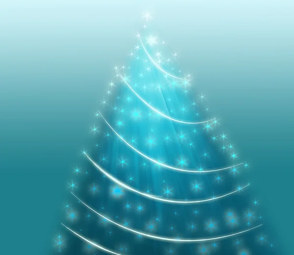 Blue Christmas tree — Stock Photo, Image