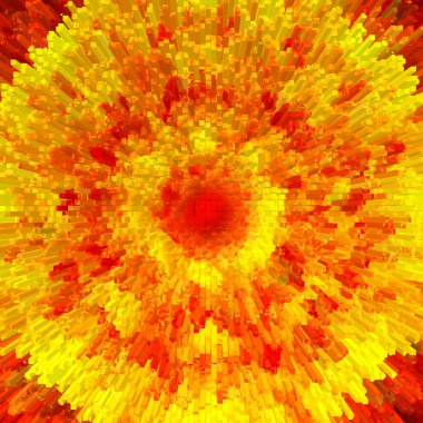 Kırmızı - Sarı soyut