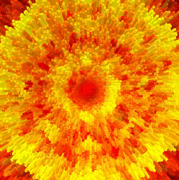 Kırmızı - Sarı soyut