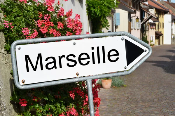 Marseille road sign — Stock Photo, Image