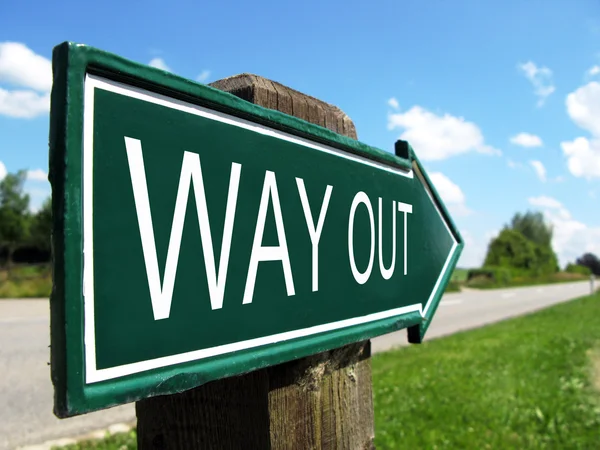 Way out signpost — Stock Photo, Image