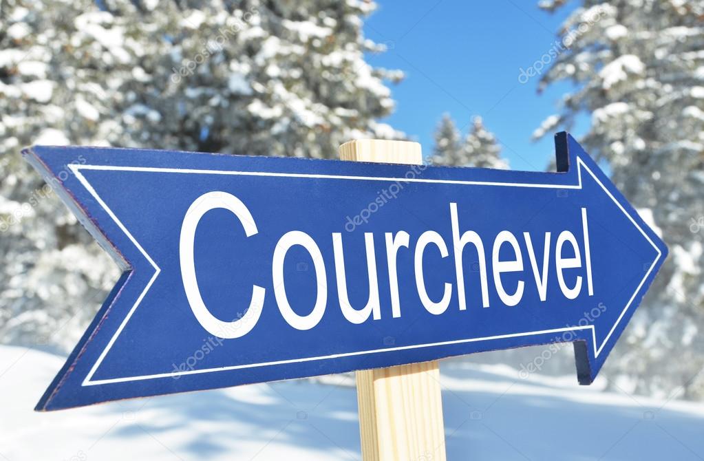 Courchevel arrow in forest