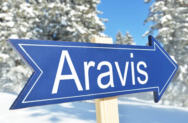 Aravis arrow over mountain — Stock Photo, Image