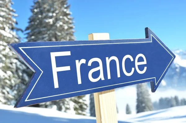 France arrow over mountain — Stock Photo, Image