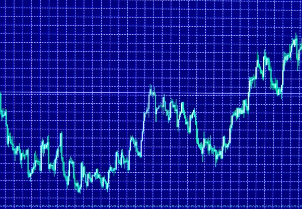 Skladem diagramu na obrazovce — Stock fotografie