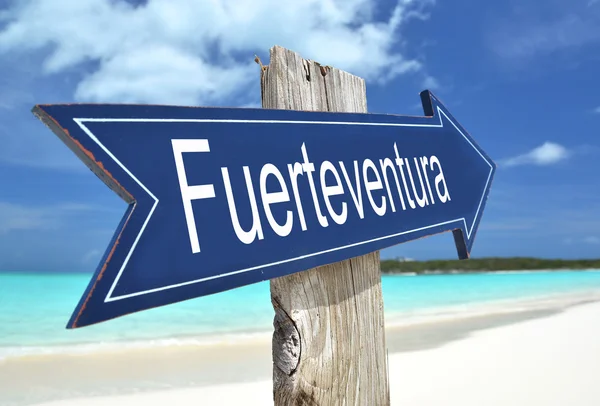 Fuerteventura arrow on the beach — Stock Photo, Image
