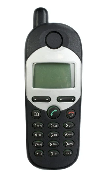 Eski cep telefonu izole beyaz bir arka plan üzerinde.