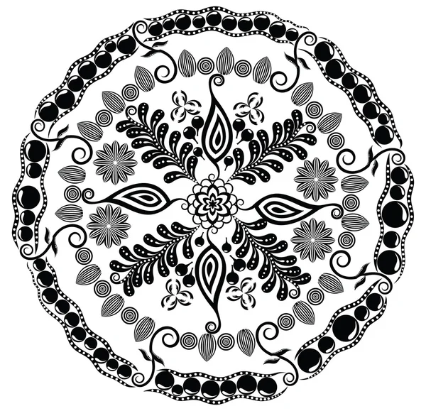 Hermoso mandala floral. Adorno para su diseño . Ilustraciones de stock libres de derechos
