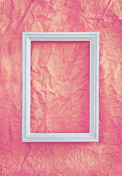 Stomme på rosa skrynklat papper — Stockfoto
