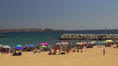 Kumsalda küçük bir köy Sant Antoni de Calonge (Costa Brava) İspanya