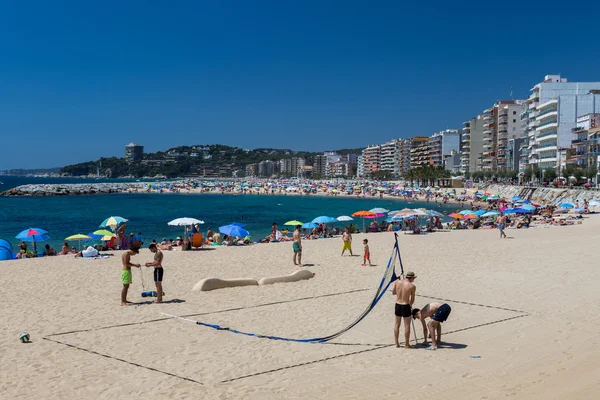 Pláž na Costa Brava (Sant Antoni de Calonge) Španělska — Stock fotografie