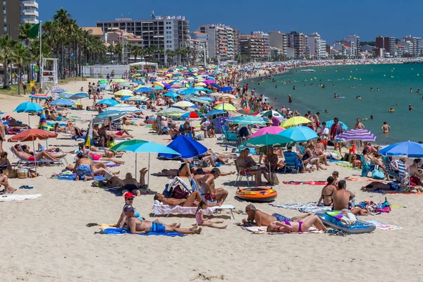 Pláž na Costa Brava (Sant Antoni de Calonge) Španělska — Stock fotografie