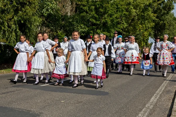 Desfile tradicional húngaro de cosecha el 11 de septiembre de 2016 — Foto de Stock