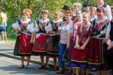 Traditional Hungarian harvest parade on september 11, 2016 clipart