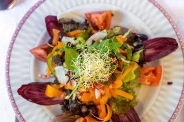 Lezzetli geleneksel İspanyol salatası