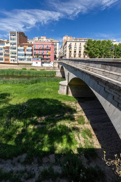 Uitzicht Dijk Girona Catalonië Spanje — Stockfoto