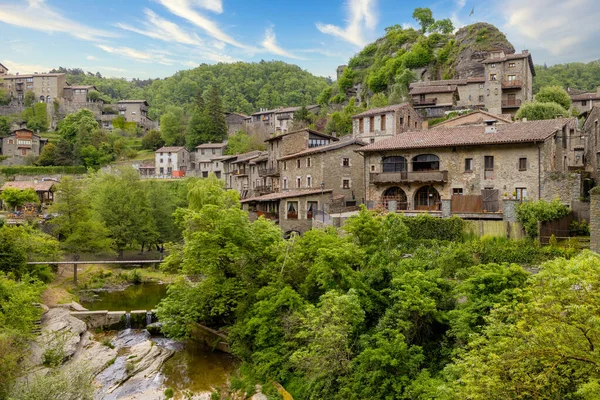 Very Nice Splendid Spanish Village Rupit Sunny Day — Stock Photo, Image