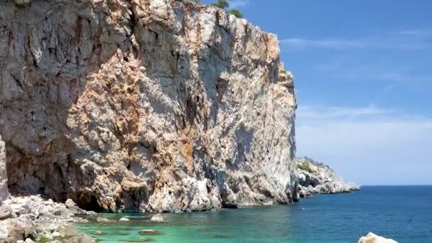 Beautiful Seascape Spanish Costa Brava Small Town Estartit — Stock Video