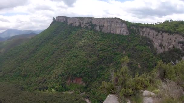 Cloudy Day Village Rupit Catalonia Spain Summer — ストック動画