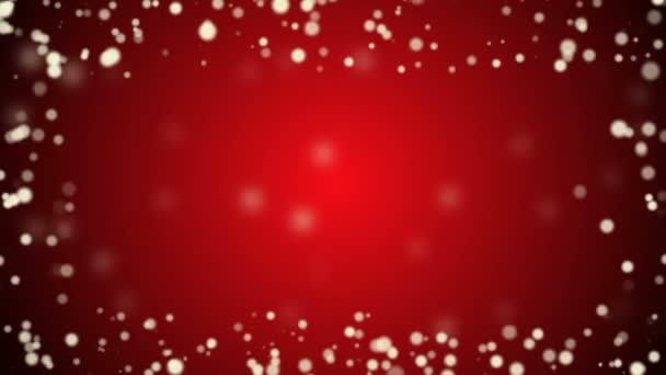 Beau fond de Noël rouge avec des bulles — Video
