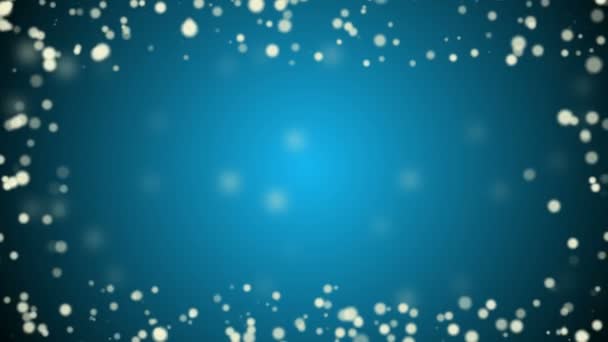 Bello sfondo blu di Natale con bolle — Video Stock