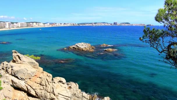 Kıyı (İspanya, costa brava) — Stok video