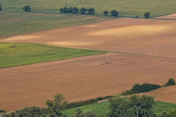 Frisch gepflügtes Land von oben — Stockfoto