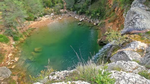 Beautiful small lake in Spain — Stock Video