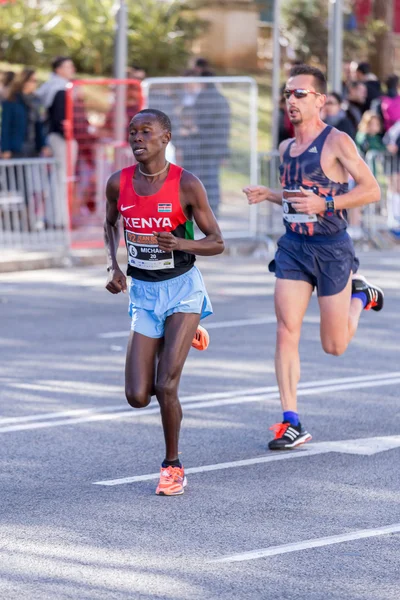 Michael Bett ofkenya och Carles Castillejo i Spanien, — Stockfoto