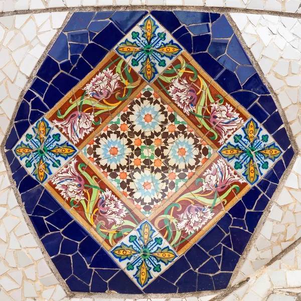 Motifs Intéressants Mota Barcelona Park Guell 2016 Espagne — Photo