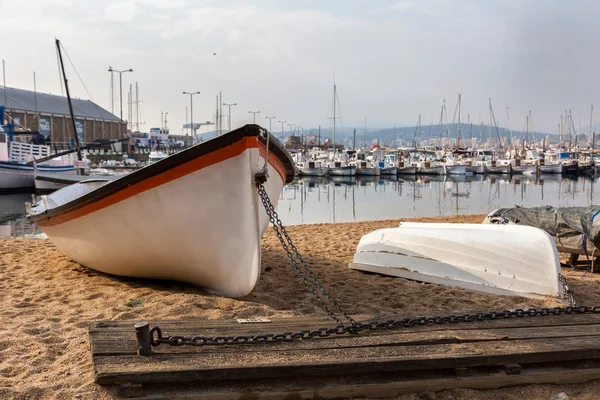 Beautiful Spanish boats in port — Stock Photo, Image