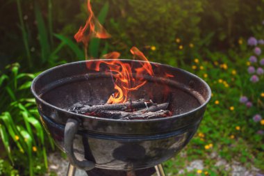 Barbekü doğada. Piknik