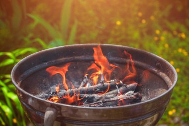 Barbekü doğada. Piknik