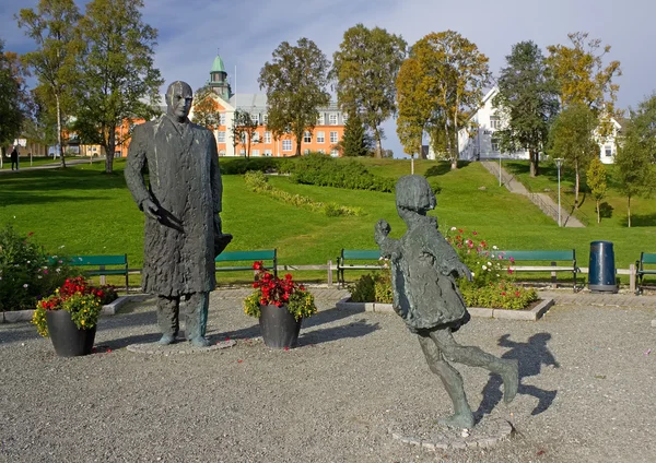 Estátuas em Kong Park, Tromso, Noruega — Fotografia de Stock