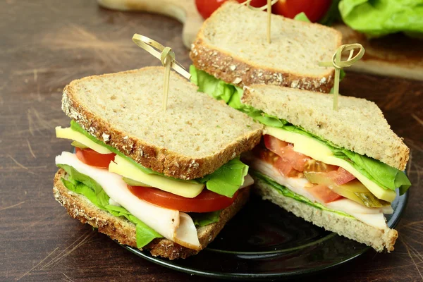 Sandwiches for snack — Stock Photo, Image