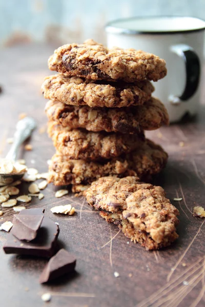 Gevrek yulaf coookies çikolata ile