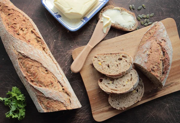 Ekmek ve Tereyağı — Stok fotoğraf