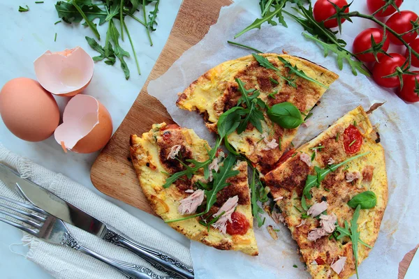 Omelet for breakfast — Stock Photo, Image