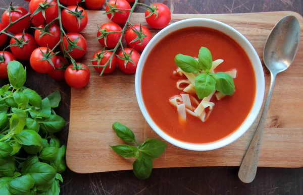 Σούπα ντομάτας σπιτικά — Φωτογραφία Αρχείου