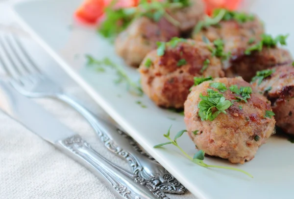 Meatballs with herbs — Stock Photo, Image