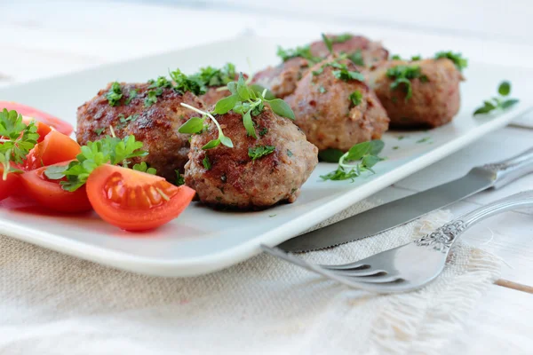 Meatballs with herbs — Stock Photo, Image