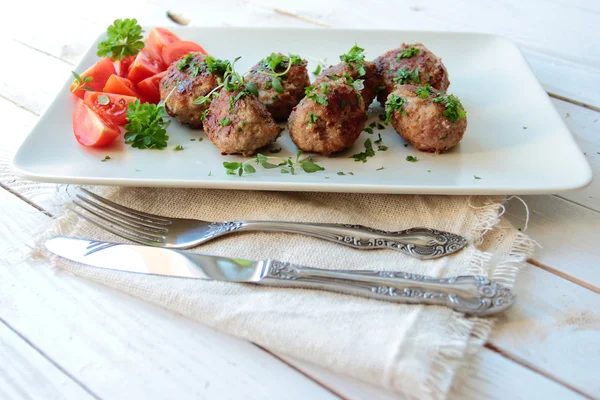 Meatballs with herbs — Stock Photo, Image