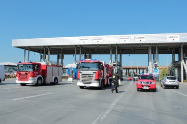 İtfaiye içinde konteyner terminali