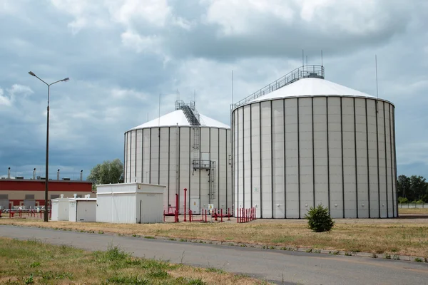 Contenitori con biogas — Foto Stock