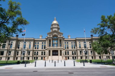 Exterior of the Wyoming State Capitol Building in Cheyenne clipart